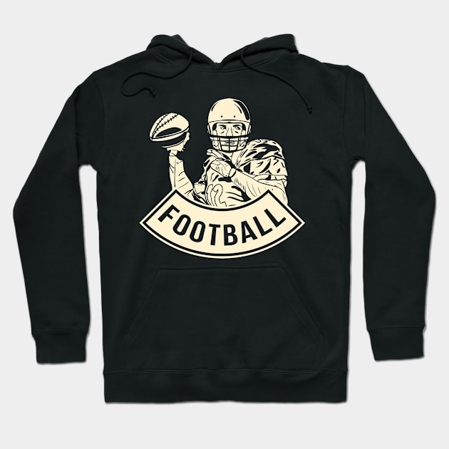 Football Player Hoodie by HBfunshirts